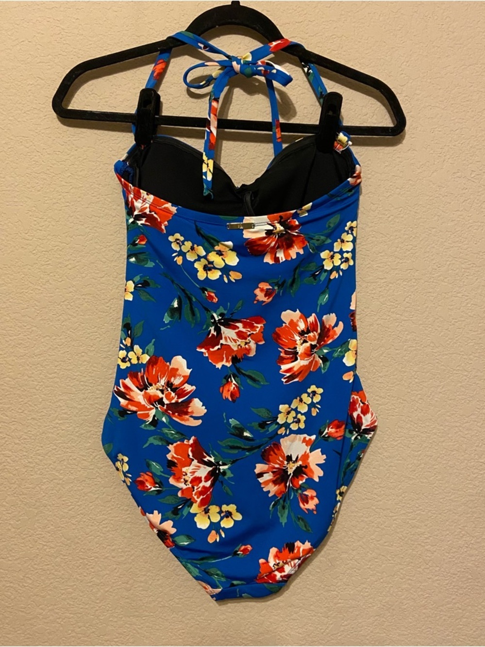 Lauren Ralph Lauren Havana Floral twist bandeau One-Piece Sz 10 halter underwire - Picture 2 of 8